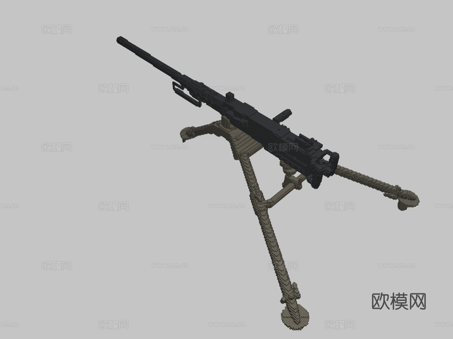 M2勃朗宁3d模型