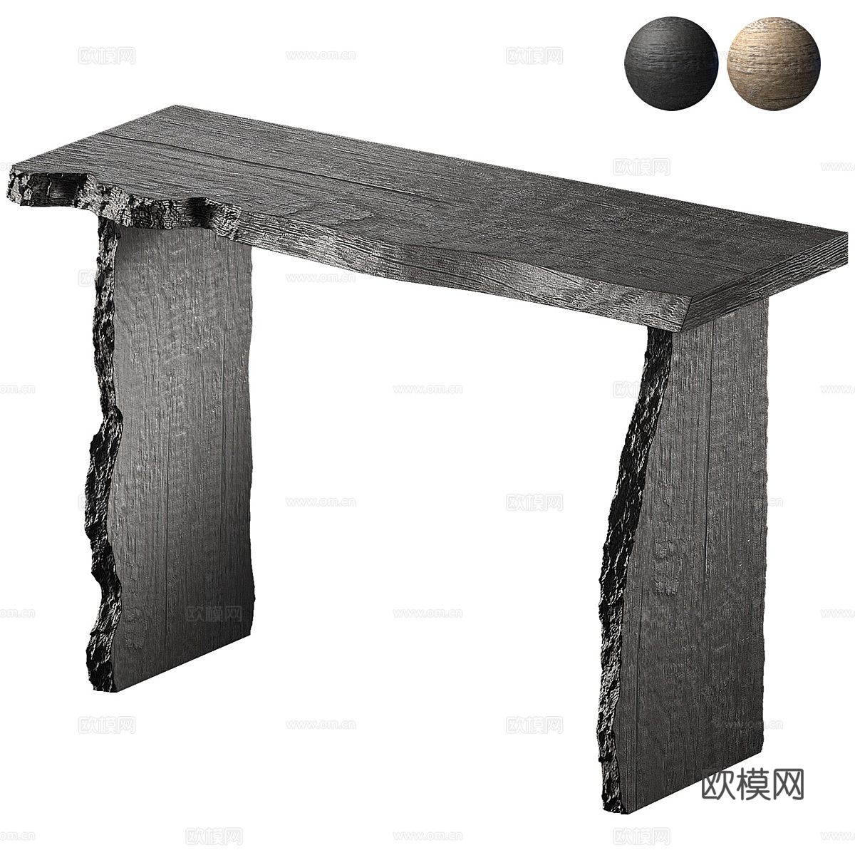 新中式侘寂实木端景台3d模型
