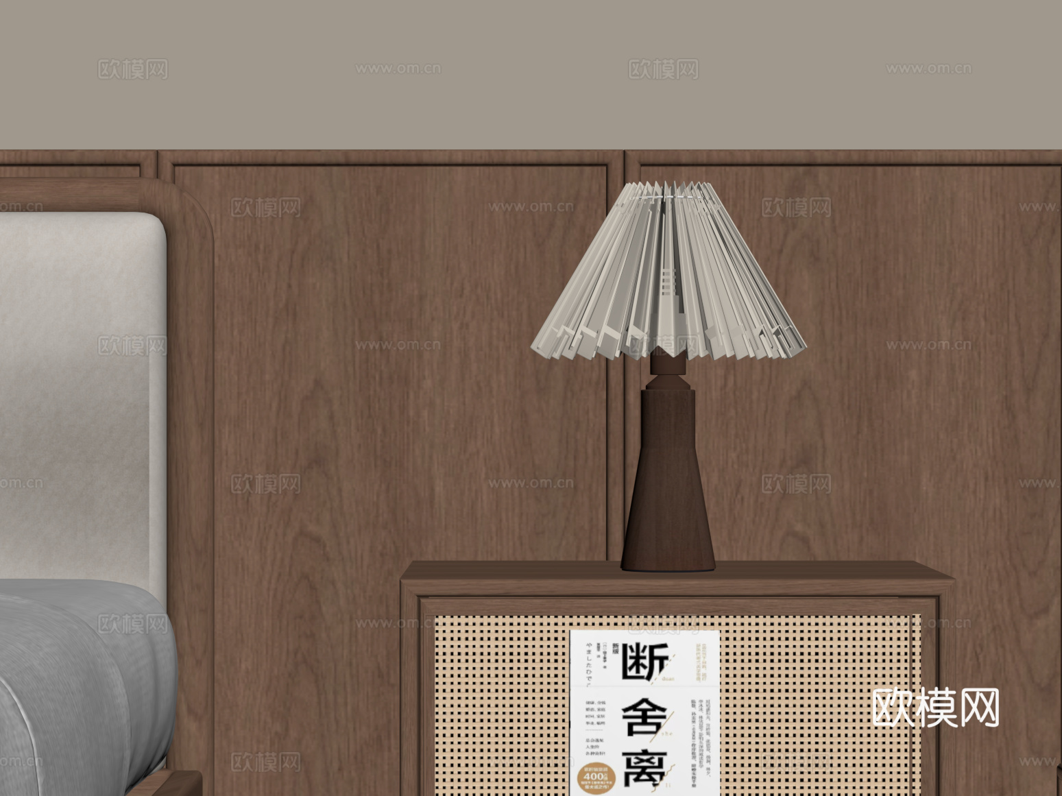 台灯 法式中古风台灯su模型