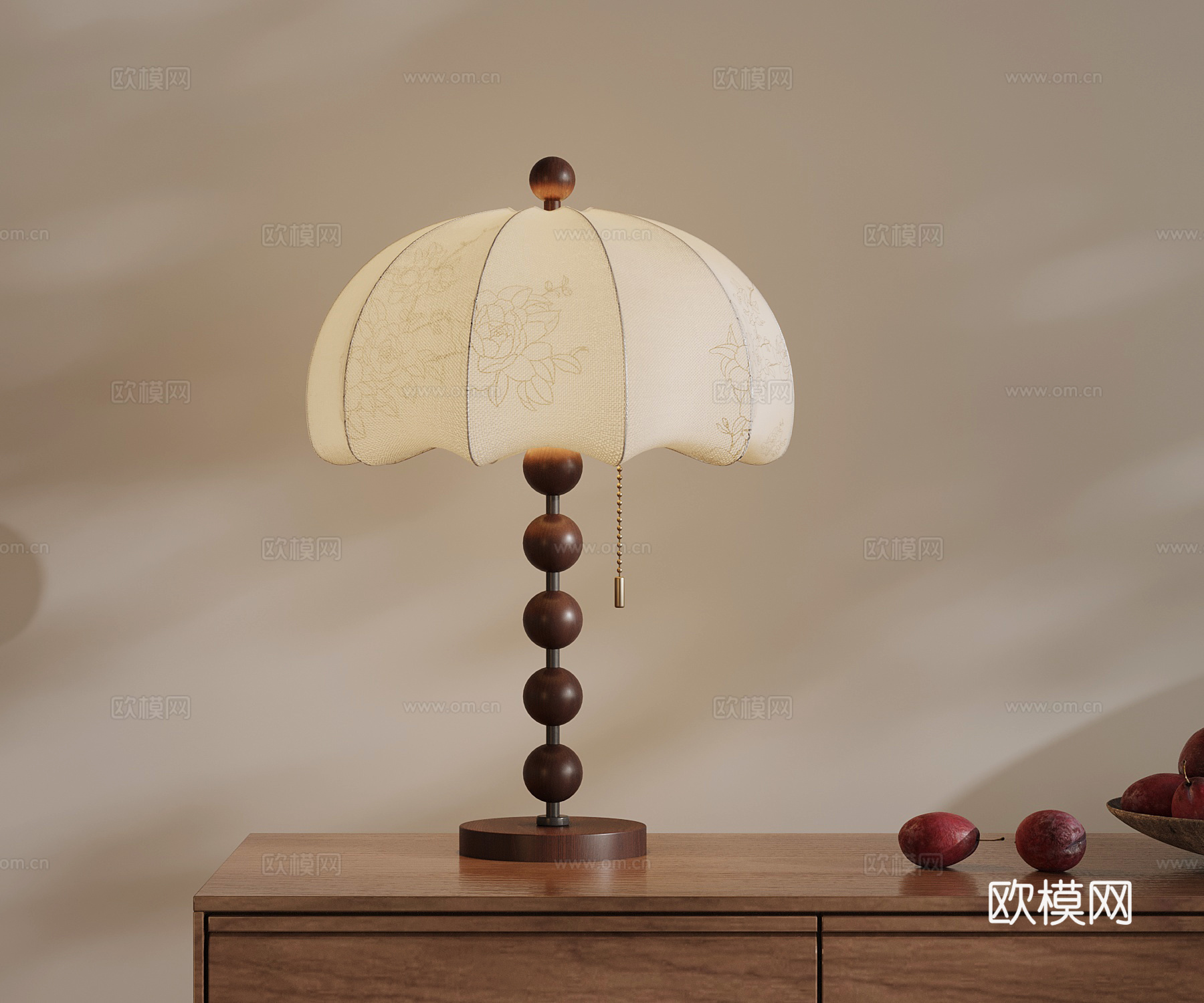 法式中古风台灯su模型