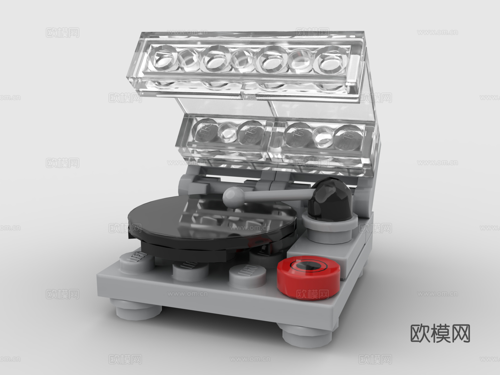 乐高 LEGO 玩具 积木 留声机 唱片机3d模型