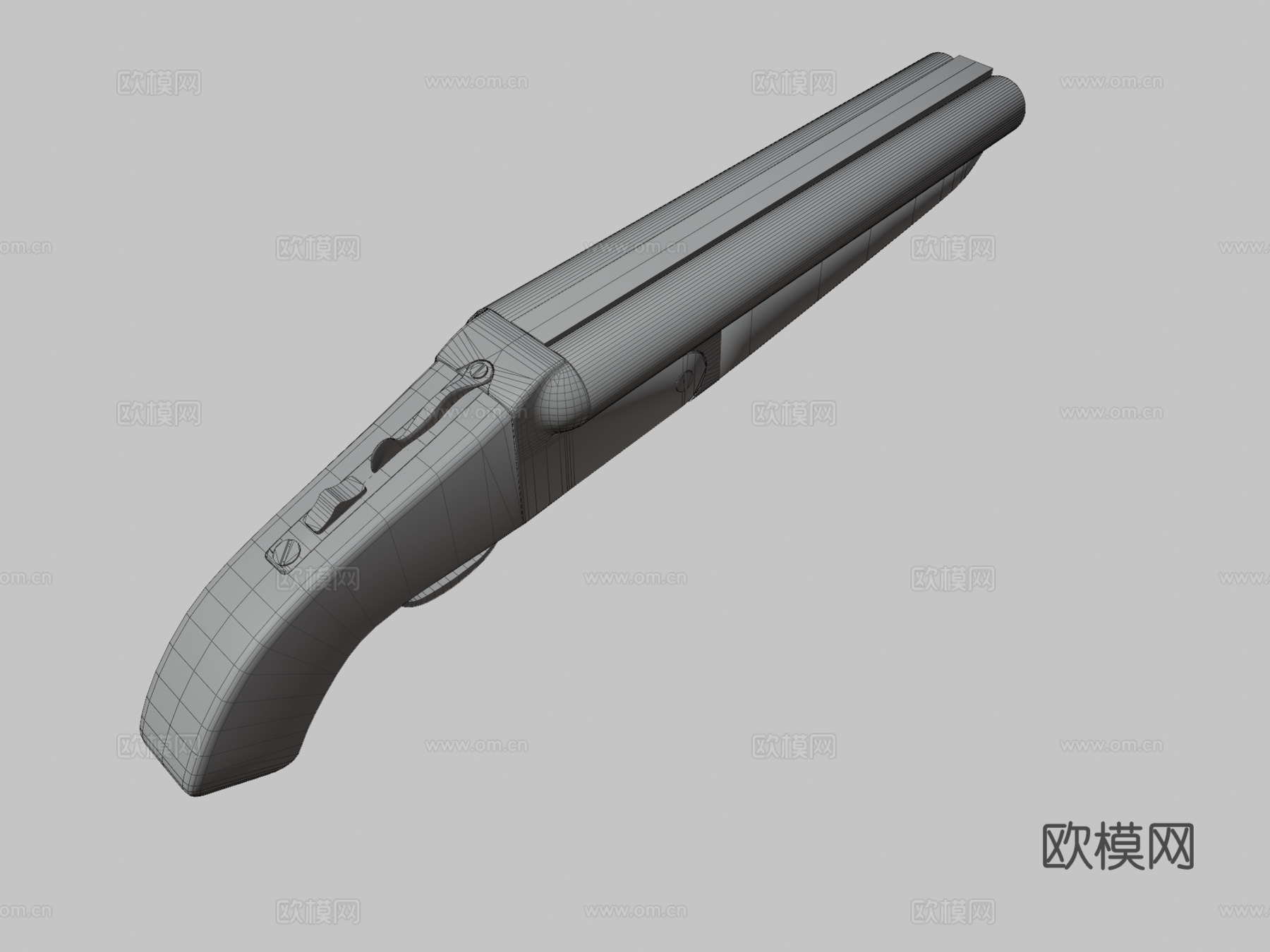 短管霰弹枪3d模型