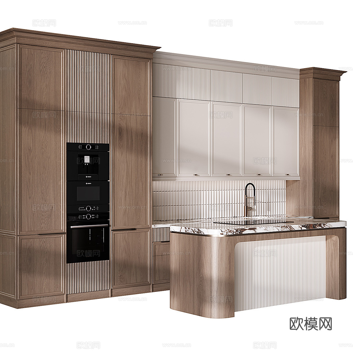 新中式轻奢橱柜3d模型