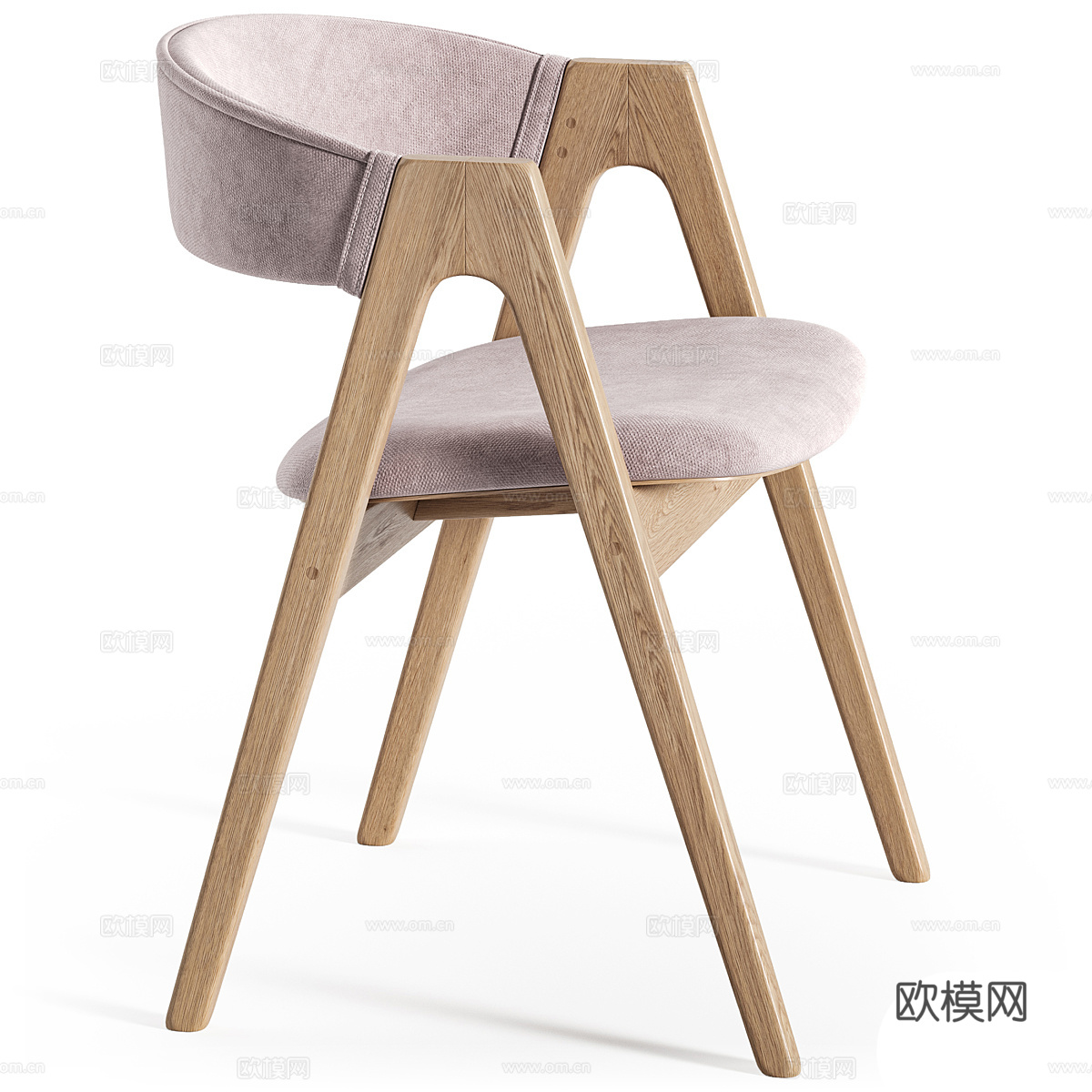 新中式布椅餐椅3d模型
