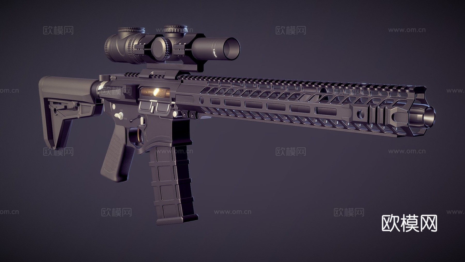 柯尔特AR-15步枪3d模型