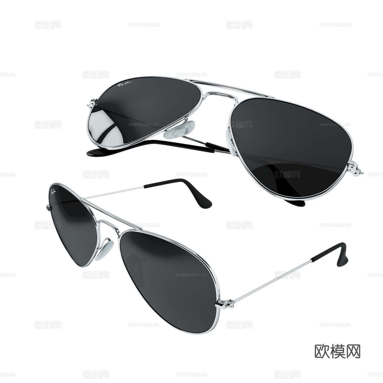 RayBan 飞行员太阳镜 眼镜 装饰品 摆件3d模型