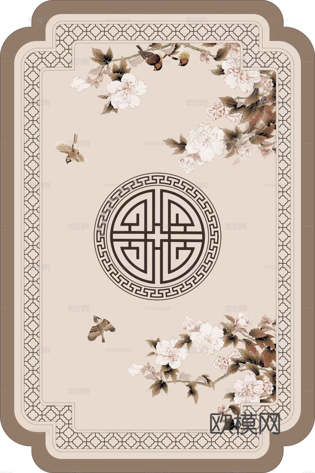 中式花纹入户地毯