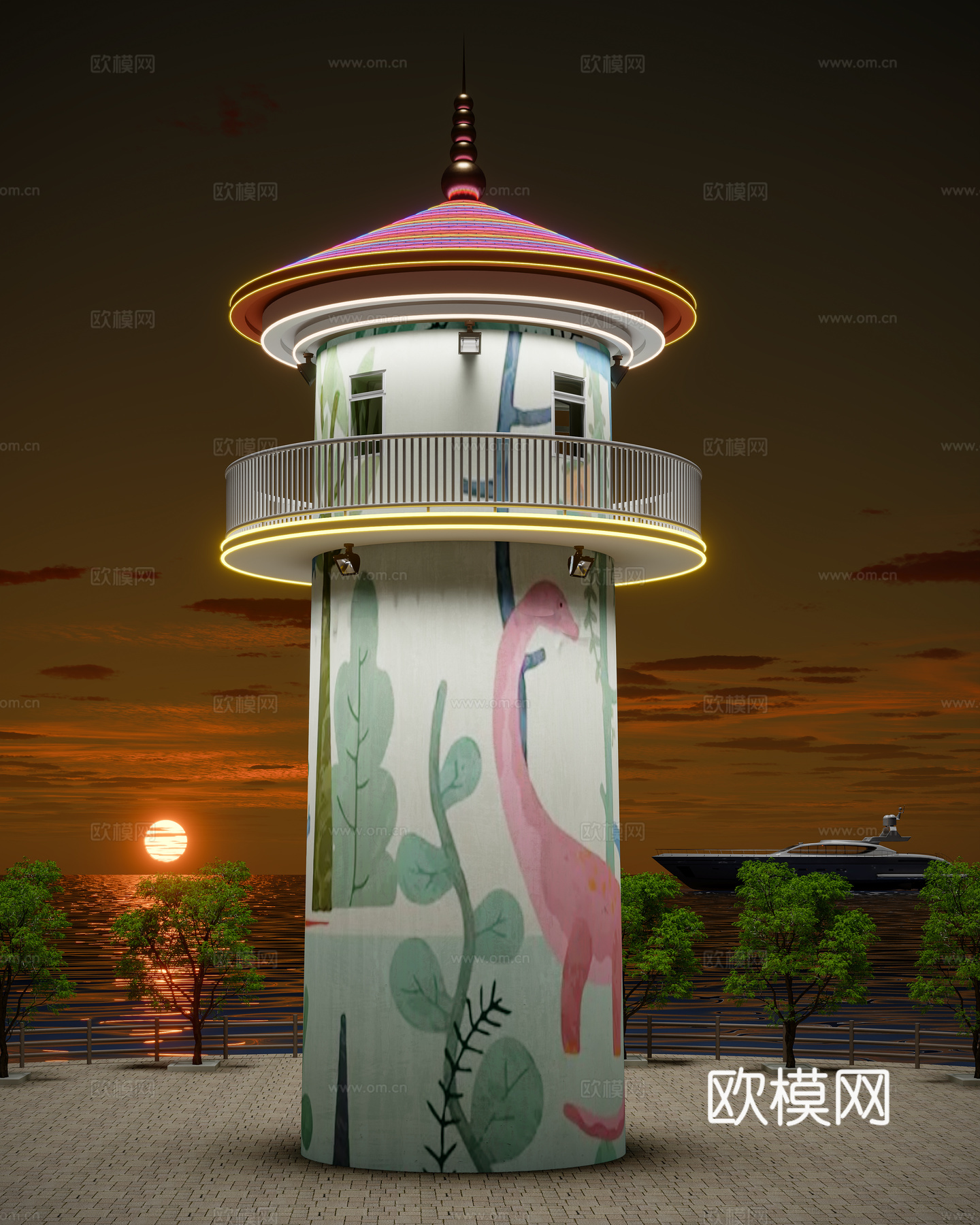 灯塔3d模型