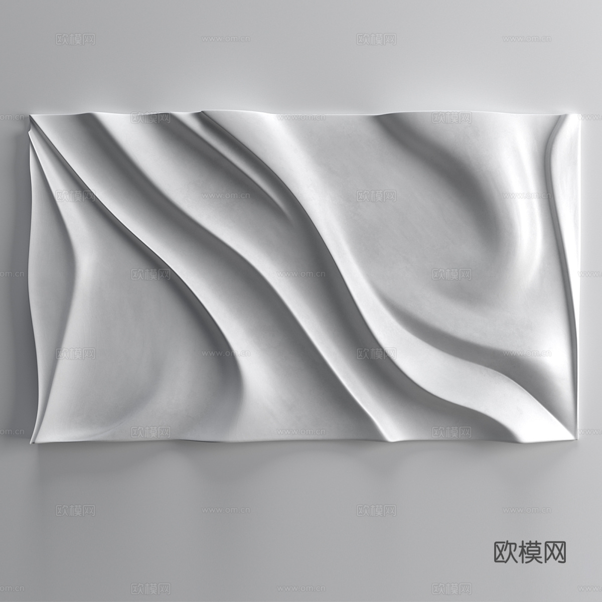 现代意式轻奢波浪板挂件3d模型