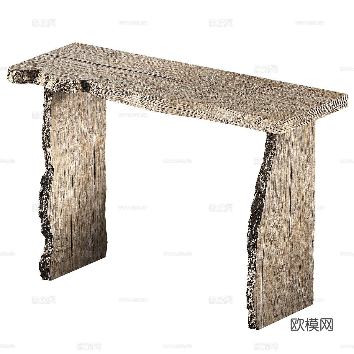 新中式侘寂实木端景台3d模型