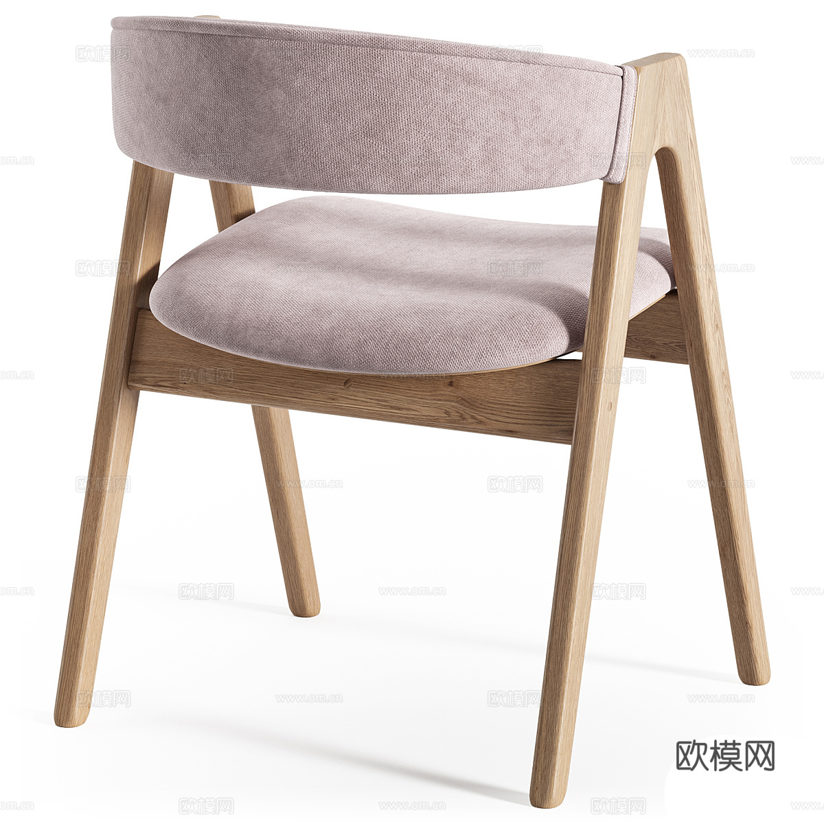 新中式布椅餐椅3d模型