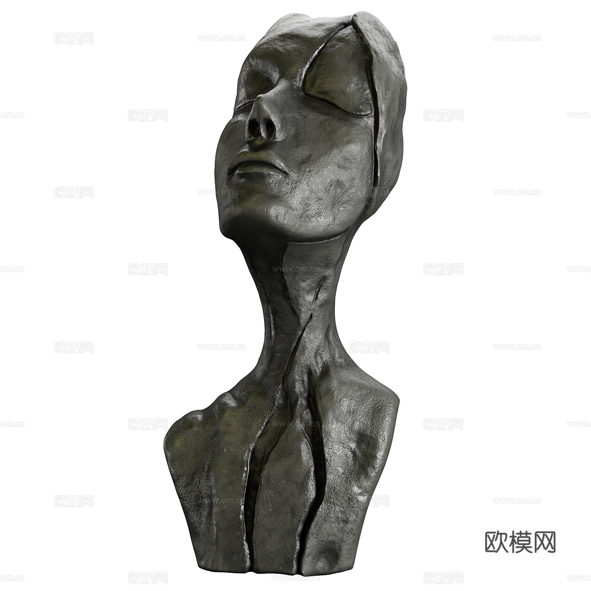 现代艺术抽象人物雕塑3d模型