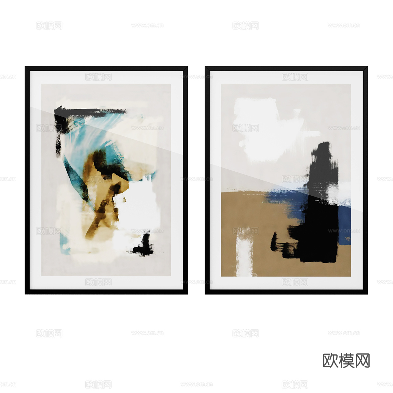 Desenio 现代挂画 装饰画 艺术画 抽象画 北欧画3d模型