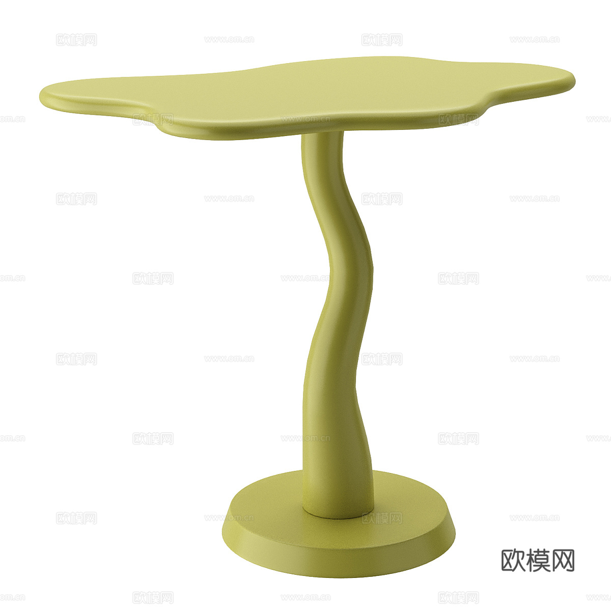 现代简约茶几 茶几 简约茶几 客厅茶几 绿色茶几3d模型