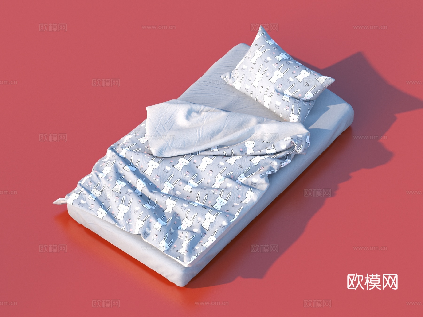 床垫 枕头 被子 棉被 床上用品3d模型
