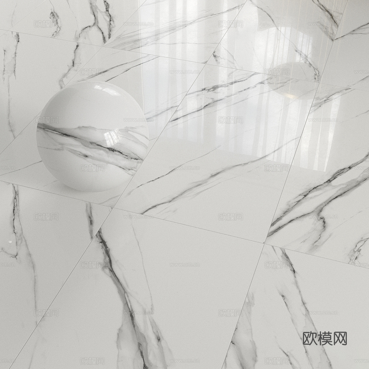 现代意式轻奢岩板 大理石 奢石 PU石材3d模型