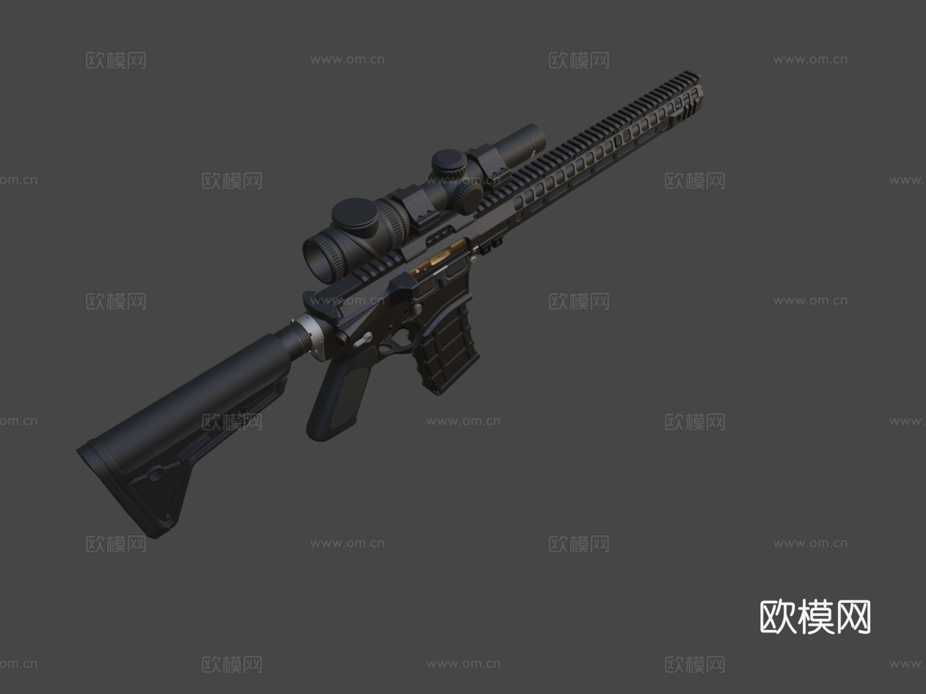 柯尔特AR-15步枪3d模型