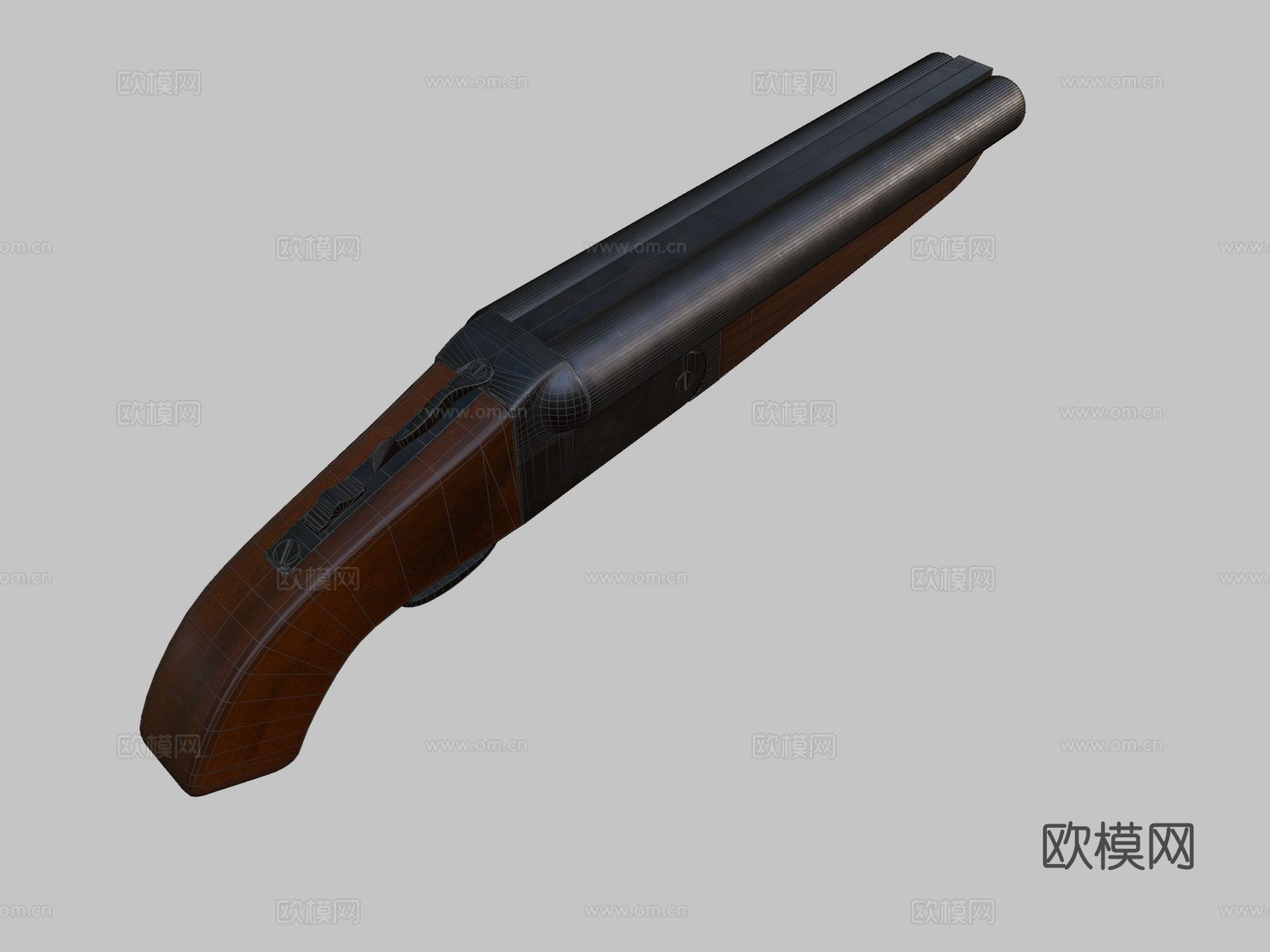 短管霰弹枪3d模型