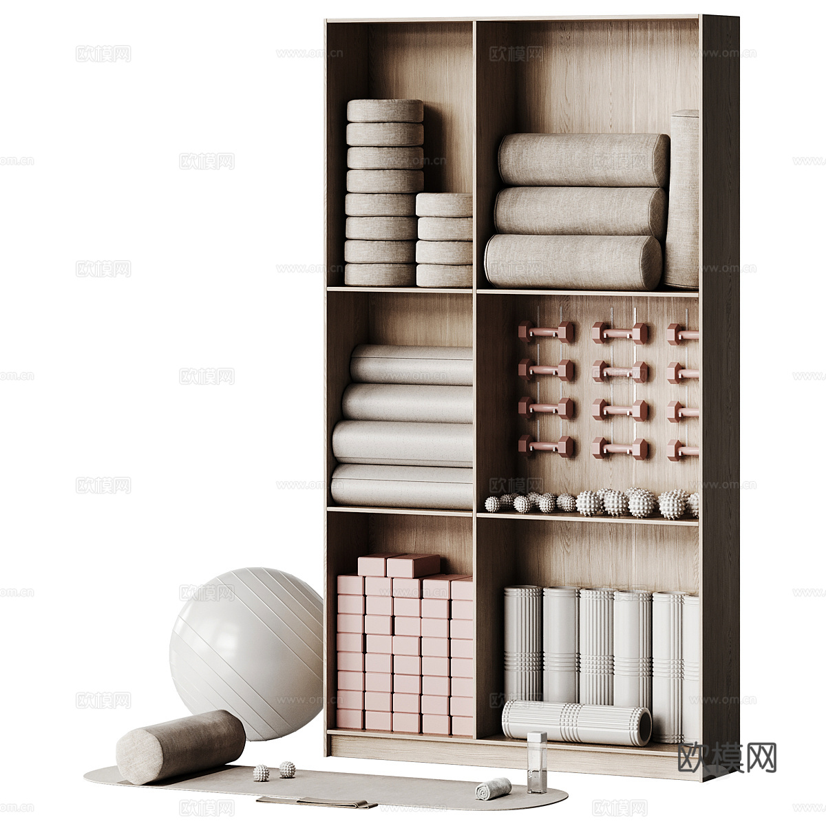 现代瑜伽运动套装3d模型