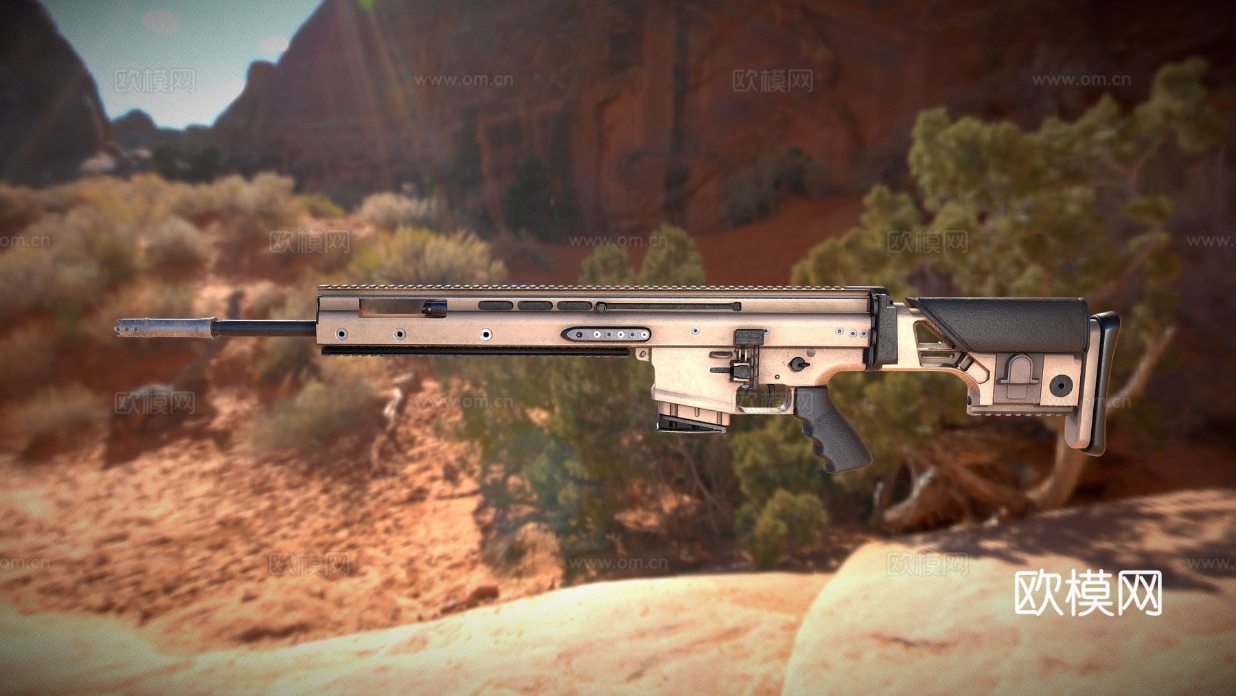 FN SCAR MK20 SSR3d模型