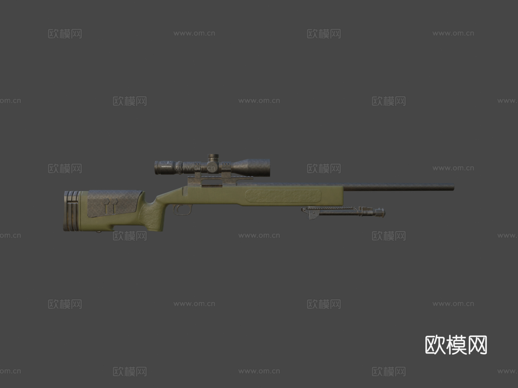 M40A3-游戏可用-狙击步枪3d模型