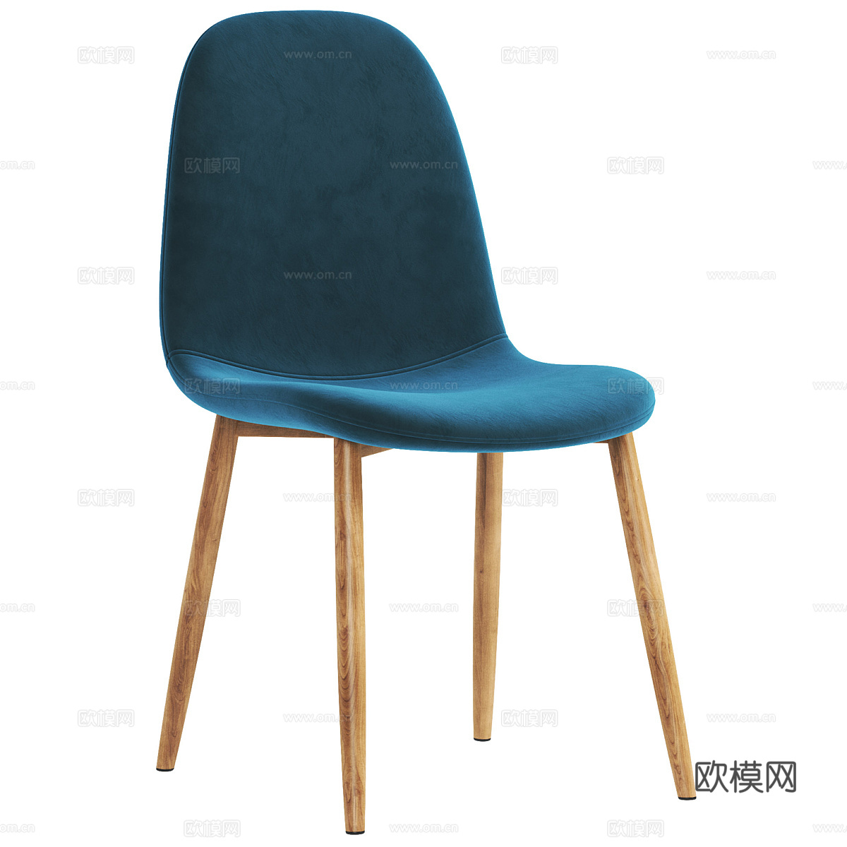 现代北欧原木单椅3d模型