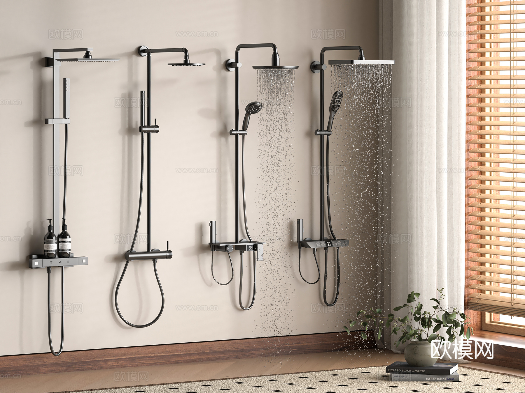 现代花洒3d模型下载