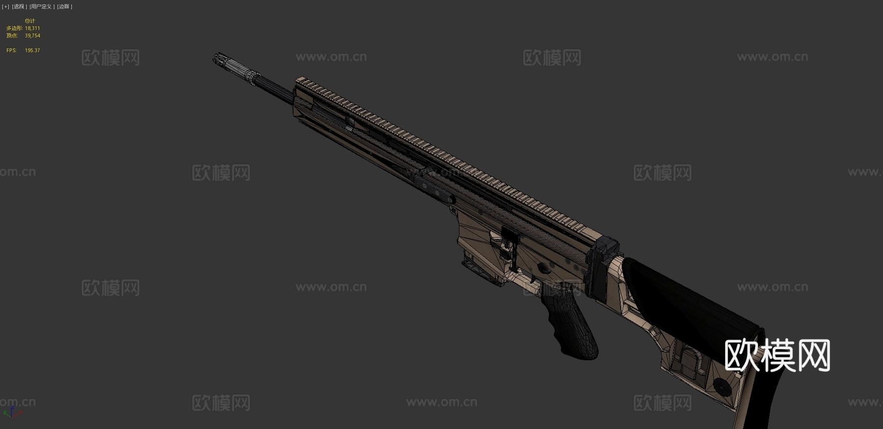 FN SCAR MK20 SSR3d模型