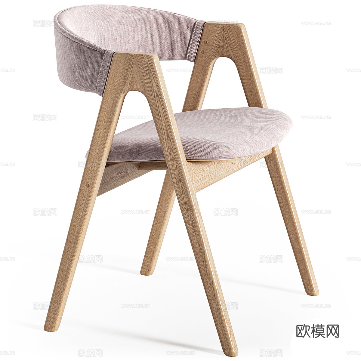 新中式布椅餐椅3d模型