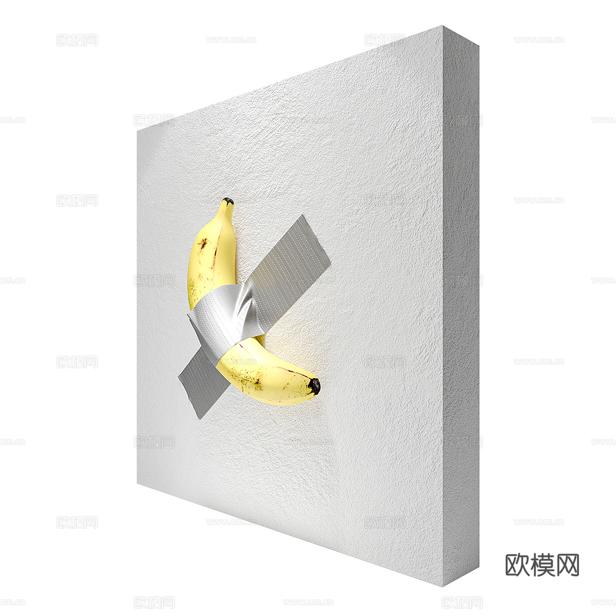 现代极简香蕉艺术挂件3d模型