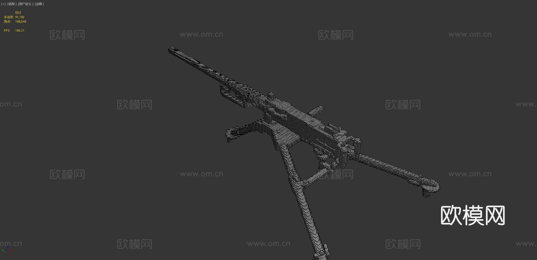 M2勃朗宁3d模型