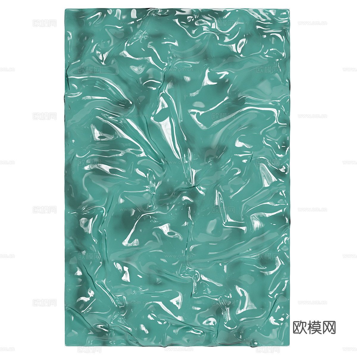 现代意式装饰玻璃板挂件3d模型