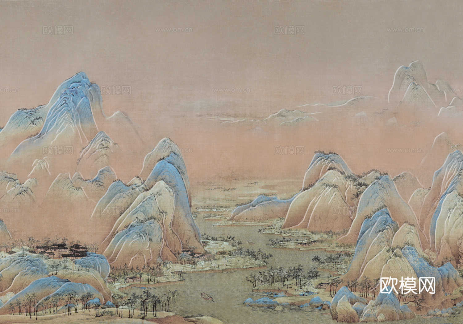 新中式浮雕硬包背景墙