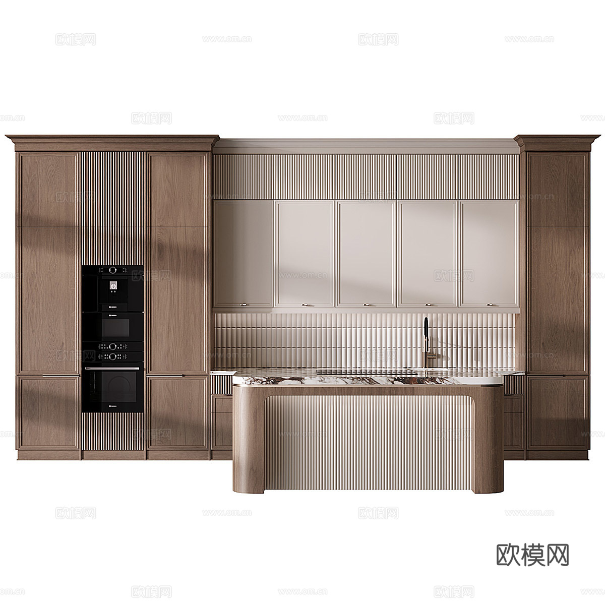 新中式轻奢橱柜3d模型