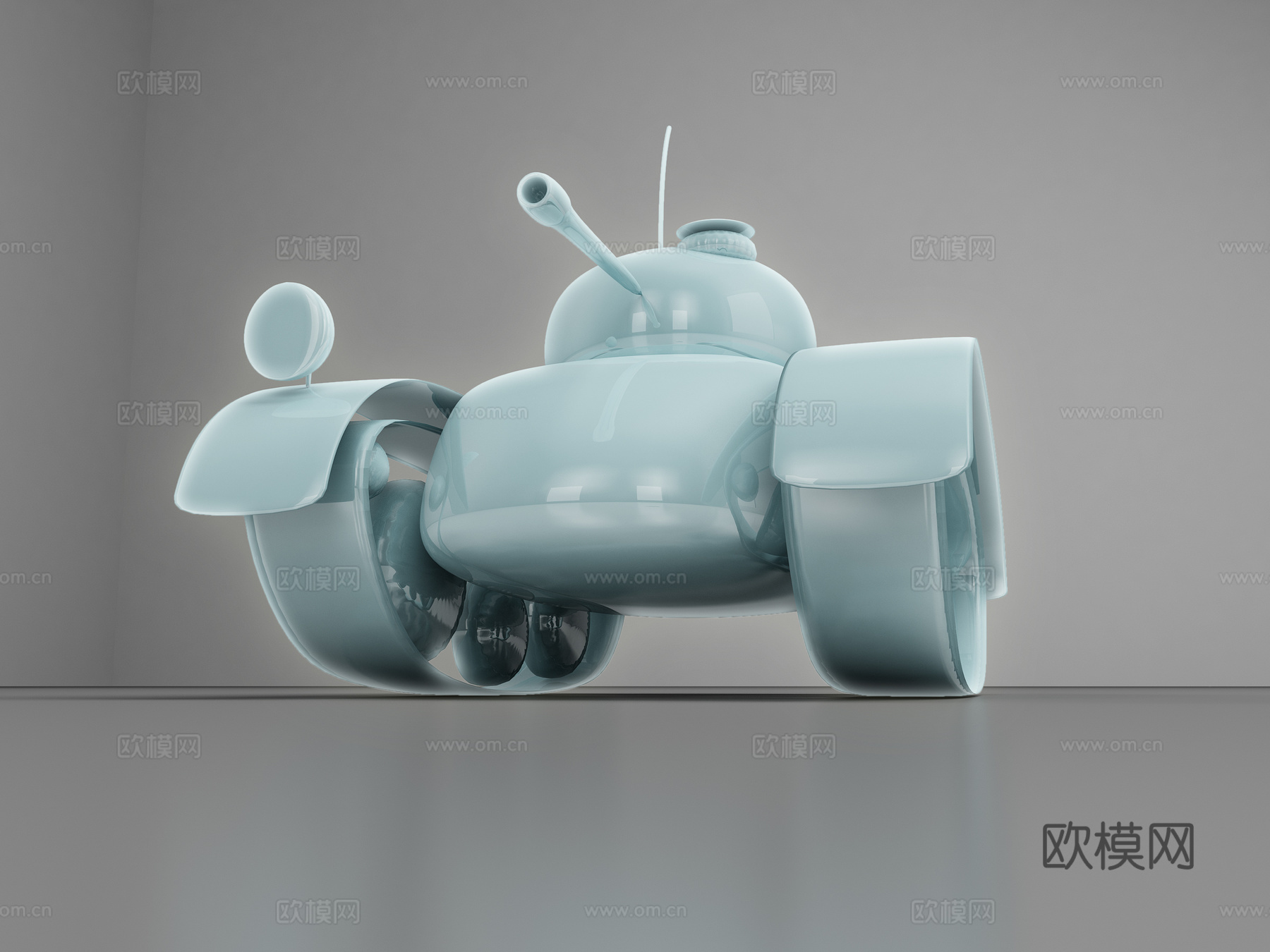 现代坦克摆件  坦克3d模型