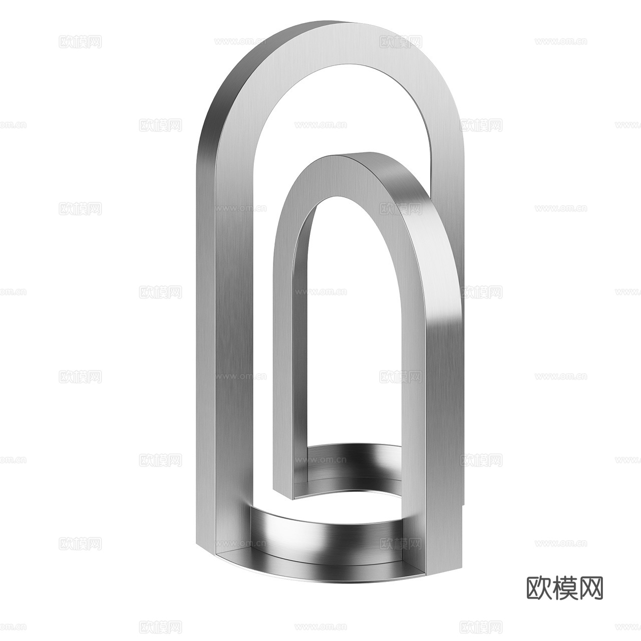 Kristina 极简雕塑 装饰品边几 金属摆件 拉丝金属3d模型