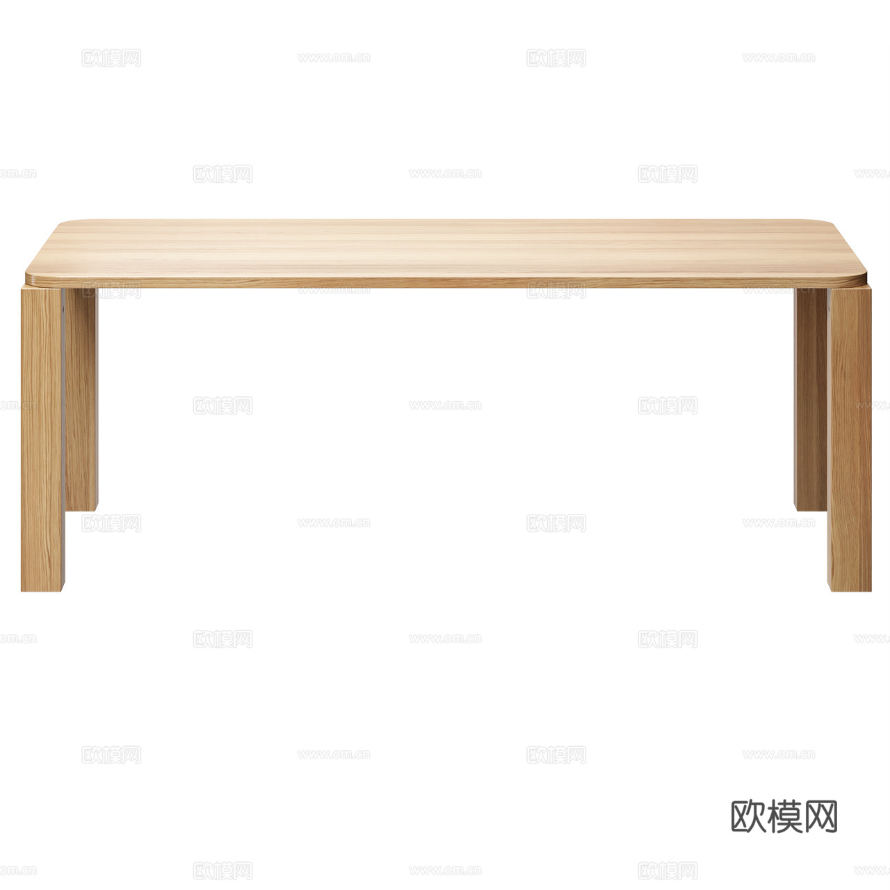 New Works 北欧餐桌 极简餐桌 原木餐桌 橡木餐桌3d模型