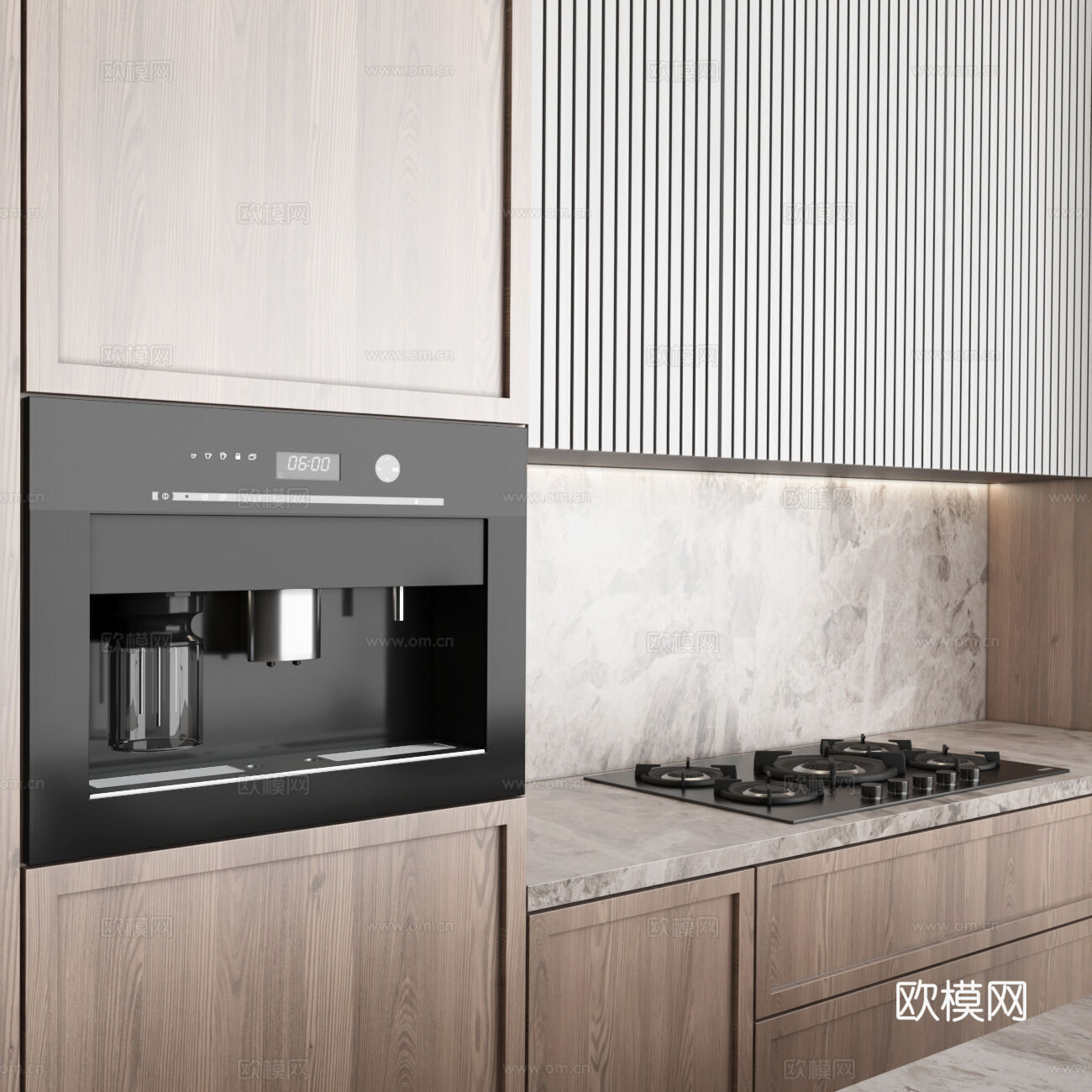 现代意式橱柜3d模型