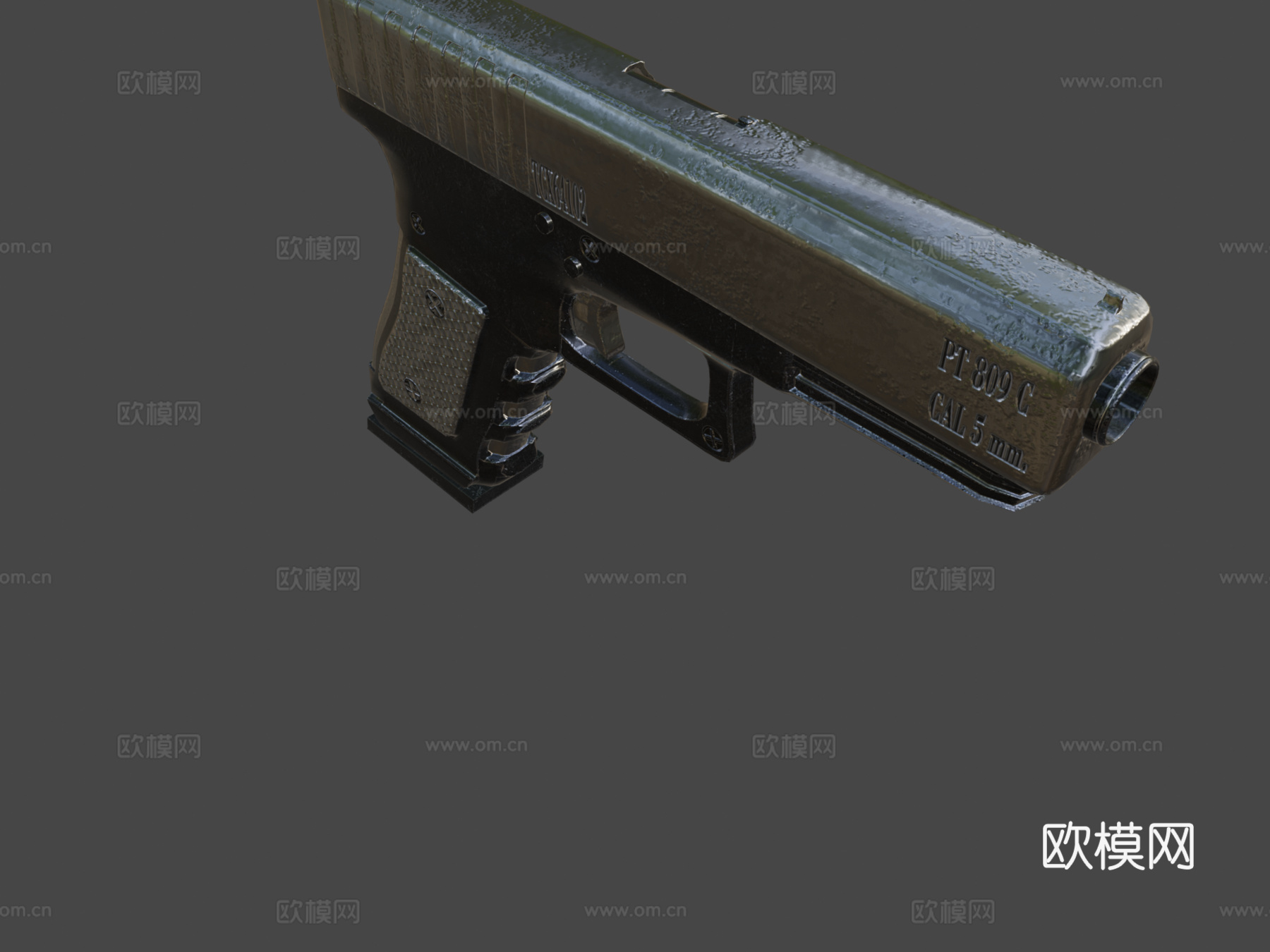 毫米手枪3d模型