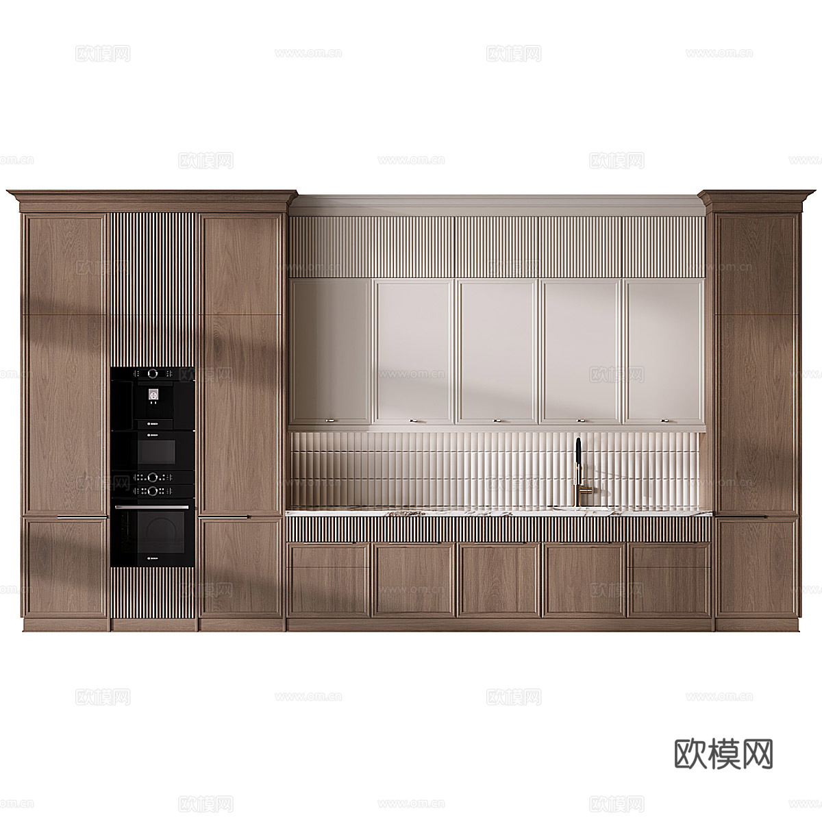 新中式轻奢橱柜3d模型
