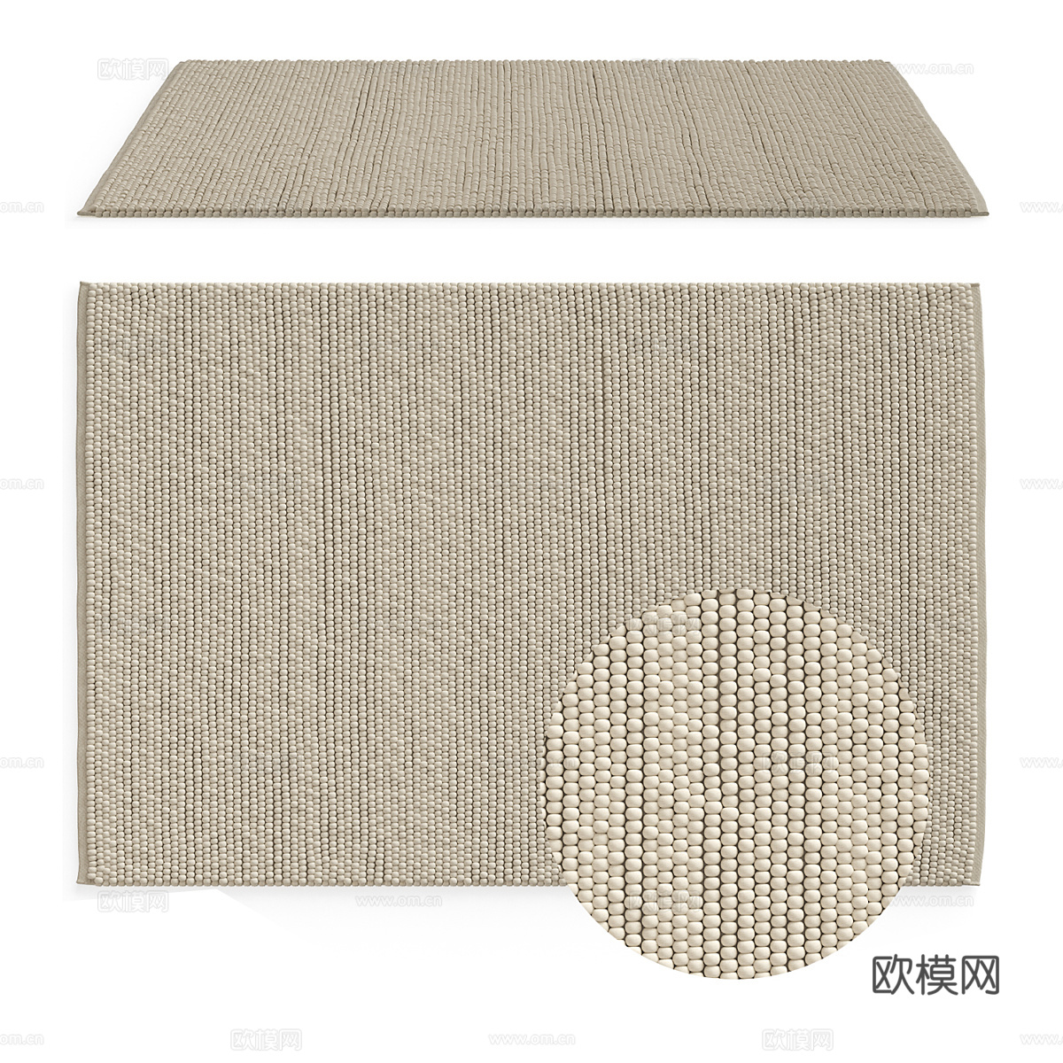 现代简约地毯 地毯 简约地毯 客厅地毯 毛绒地毯3d模型