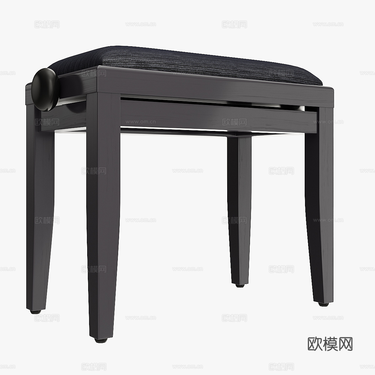 现代意式钢琴凳 化妆凳3d模型