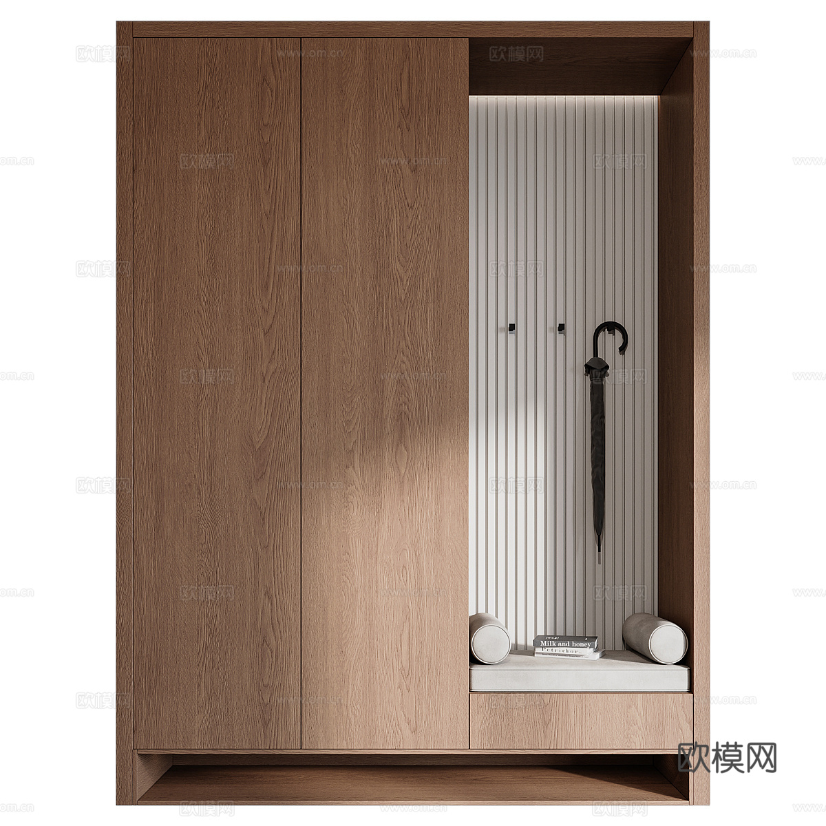 现代意式极简玄关鞋柜3d模型