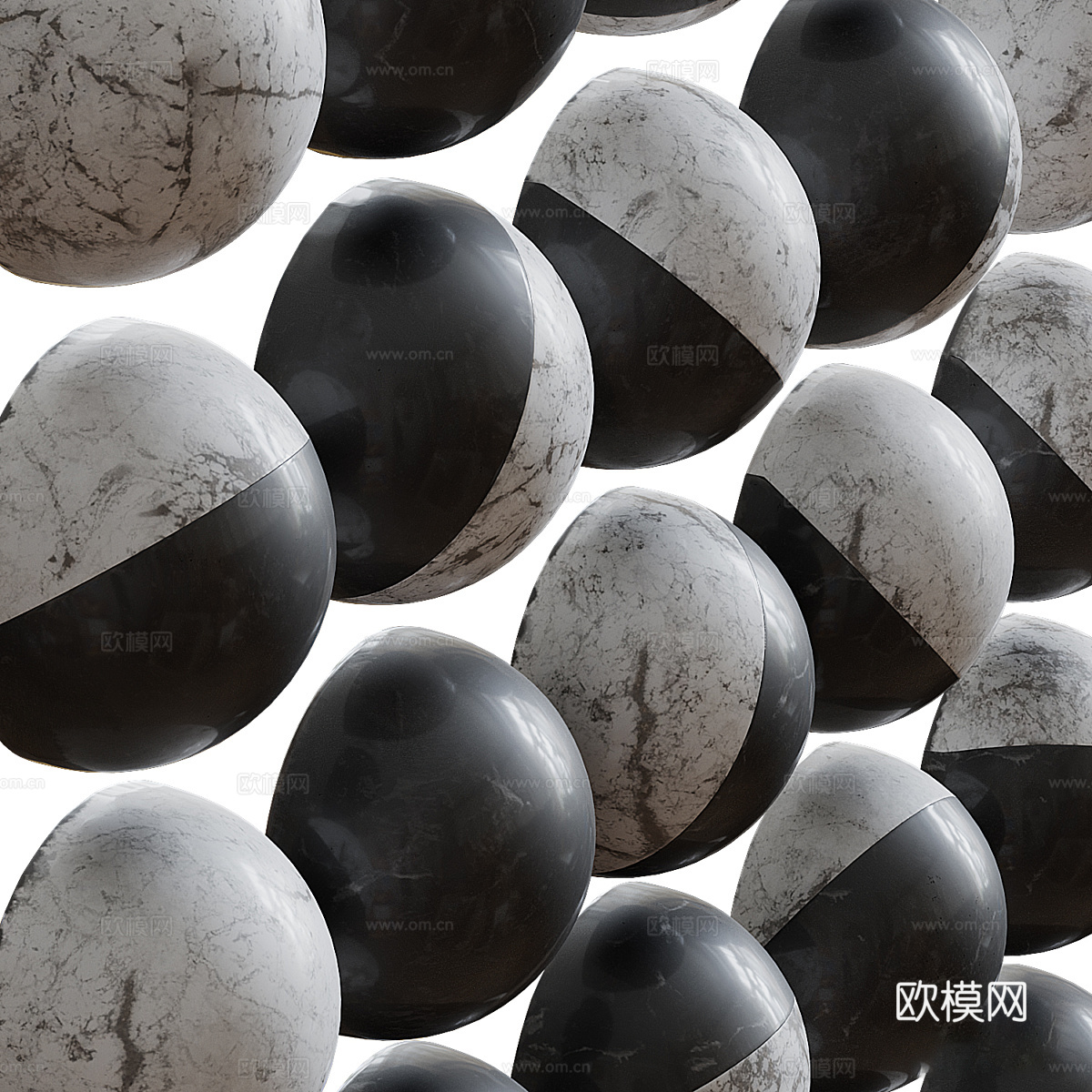 现代极简艺术墙面挂饰3d模型