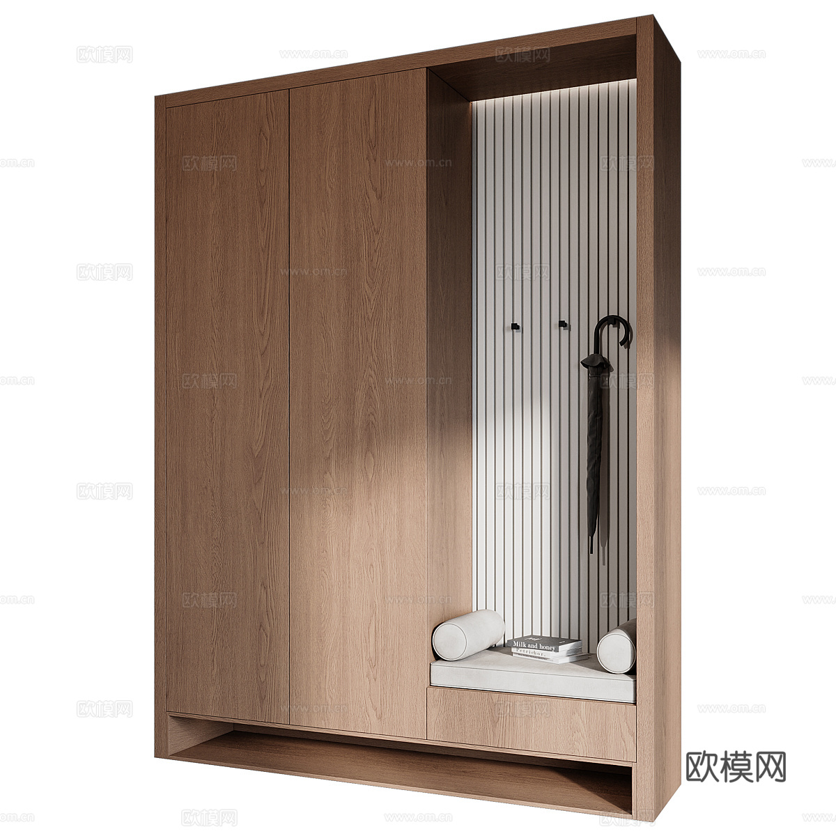 现代意式极简玄关鞋柜3d模型