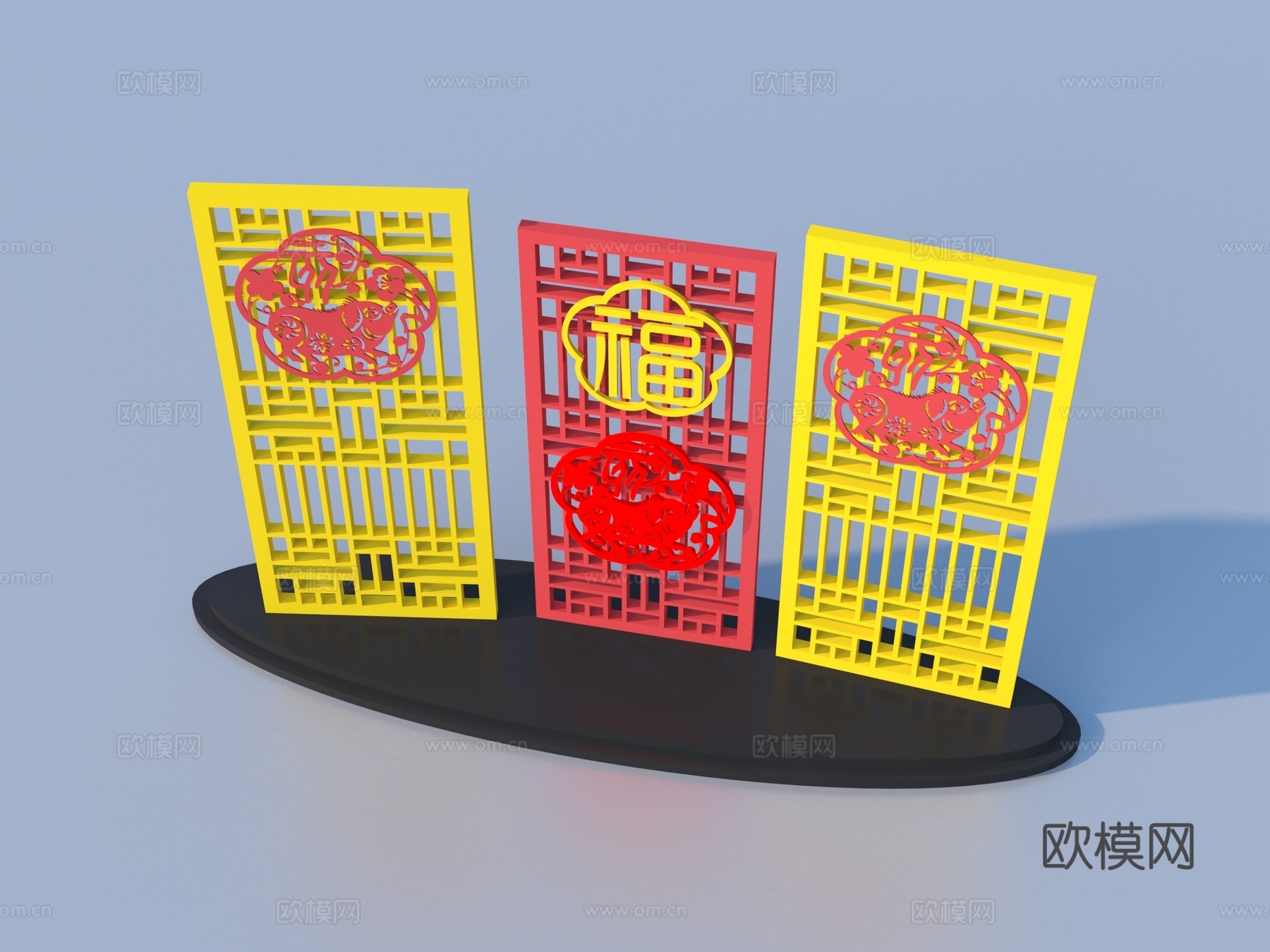 美陈 新年美陈3d模型