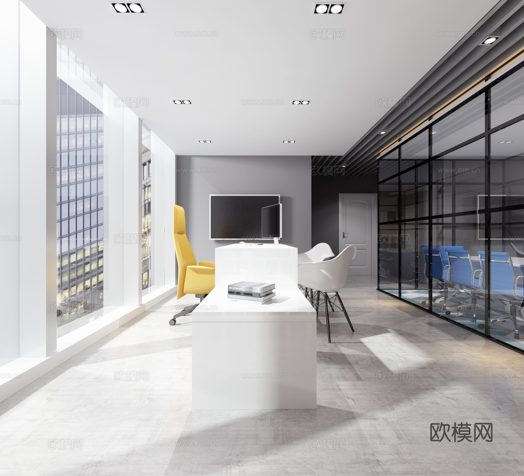 现代风格办公室3d模型