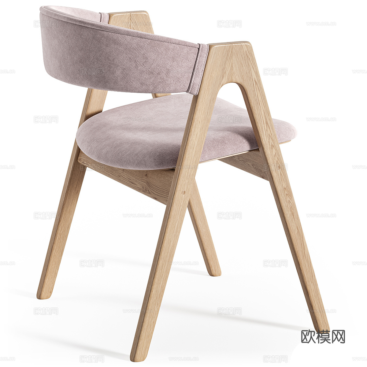 新中式布椅餐椅3d模型