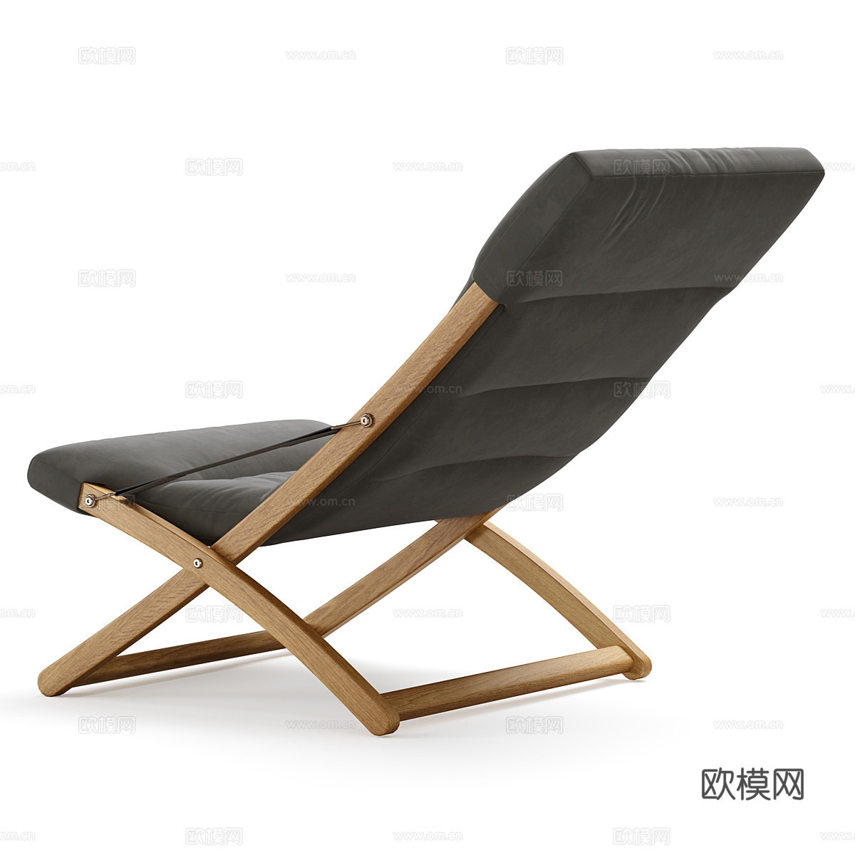 新中式躺椅 户外扶手椅3d模型下载（渲染图3）