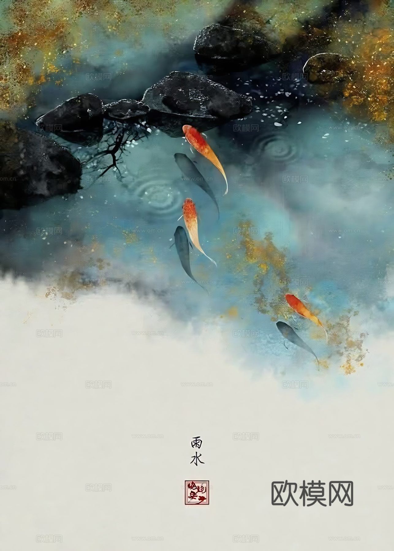 水墨画 装饰画 艺术画 新中式画